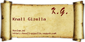 Knall Gizella névjegykártya
