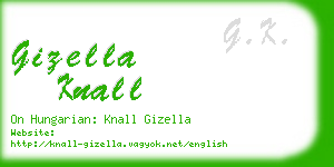 gizella knall business card